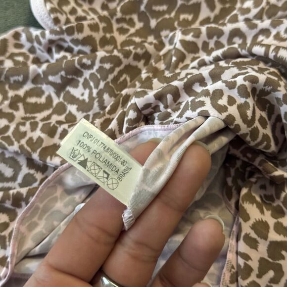 Seda Suave Sleep Dress Women's Medium Pink Leopard Print Bow Slip Lingerie NWT - Picture 7 of 9